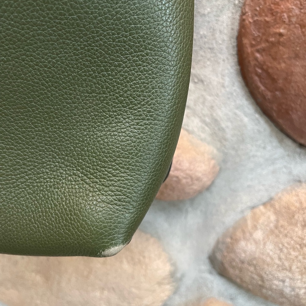 Rebecca Minkoff Hunter Green Small Megan Leather Crossbody Feed Bag 10x10 - Picture 5 of 8